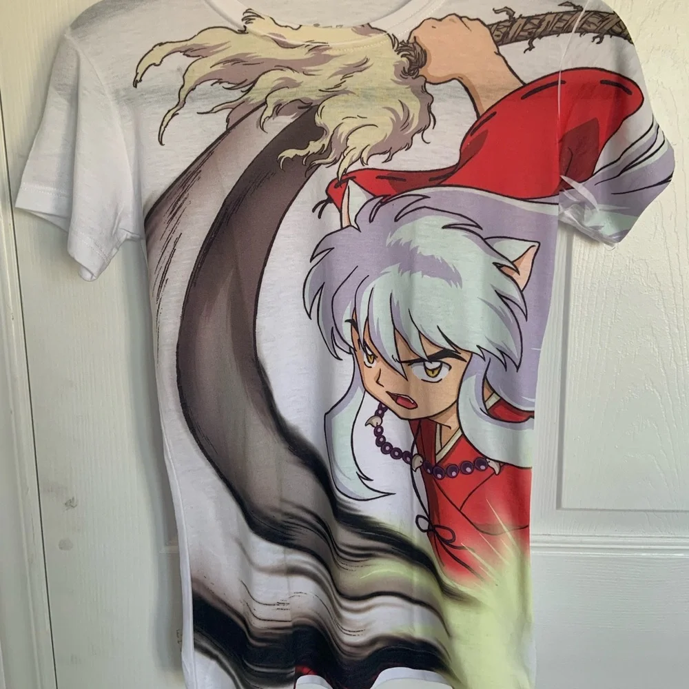 Hot Topic, White Graphic Inuyasha T-Shirt, Size: X Small - Picture 1 of 3